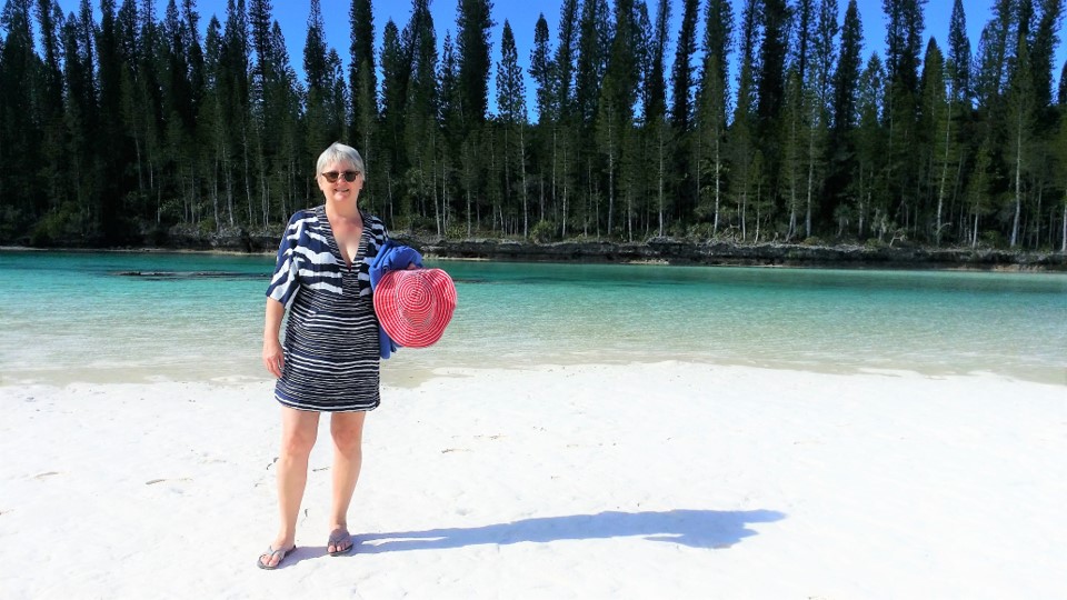 Robyn with Lost Nipple Reef in the background